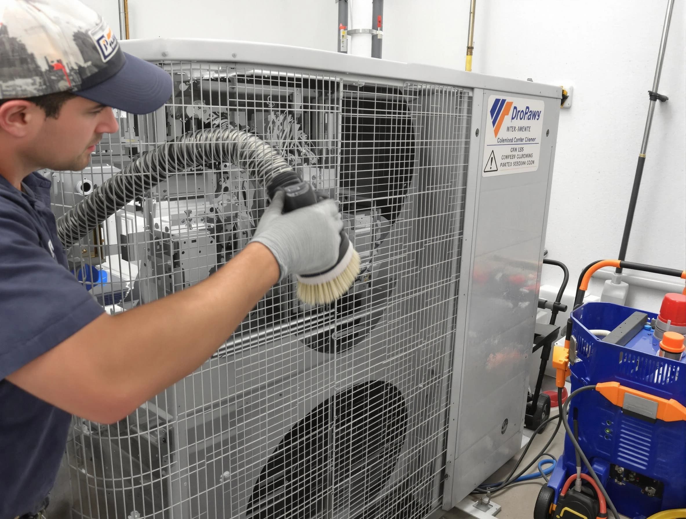 North Providence Air Duct Cleaning specialist performing precision AC coil cleaning for improved system performance in North Providence