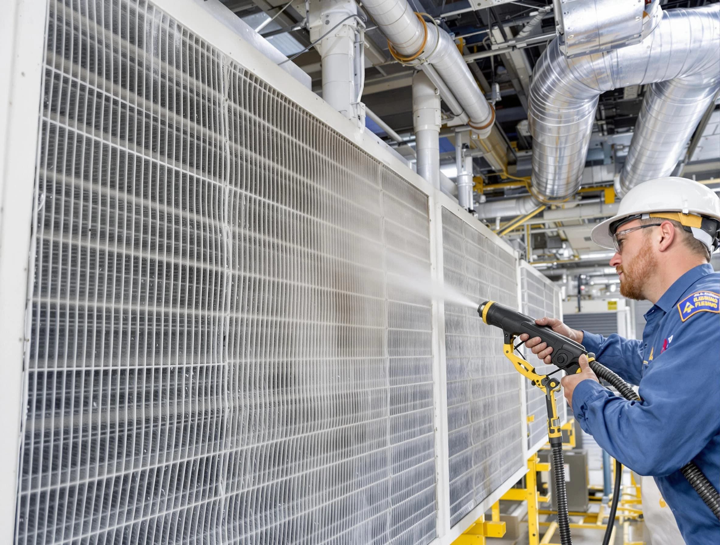 Professional commercial coil cleaning by North Providence Air Duct Cleaning in North Providence