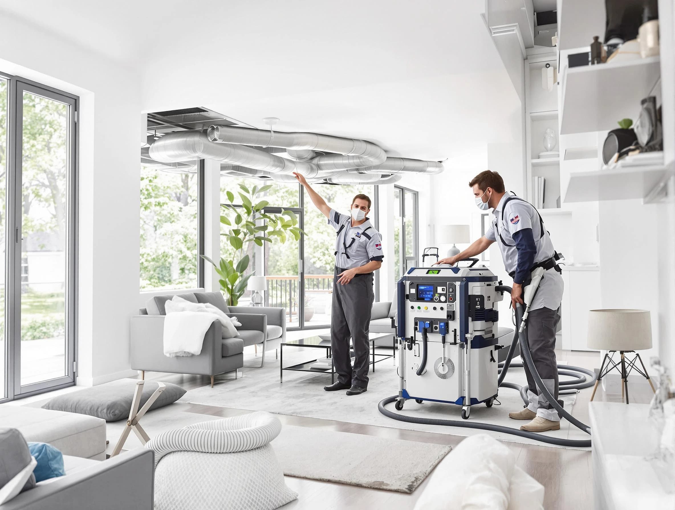 North Providence Air Duct Cleaning professional conducting pure air duct cleaning with state-of-the-art equipment in North Providence