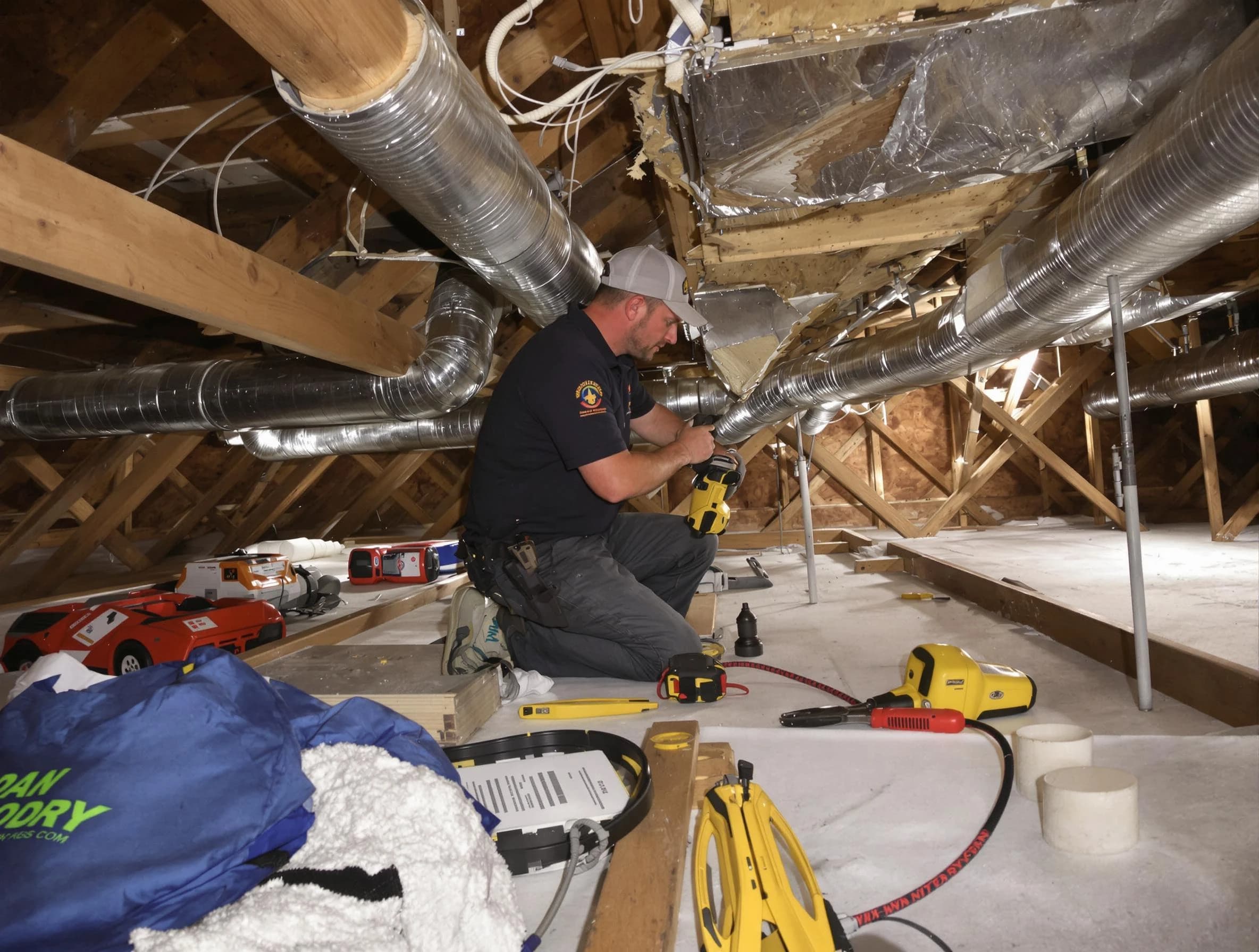 Professional air duct repair by North Providence Air Duct Cleaning in North Providence