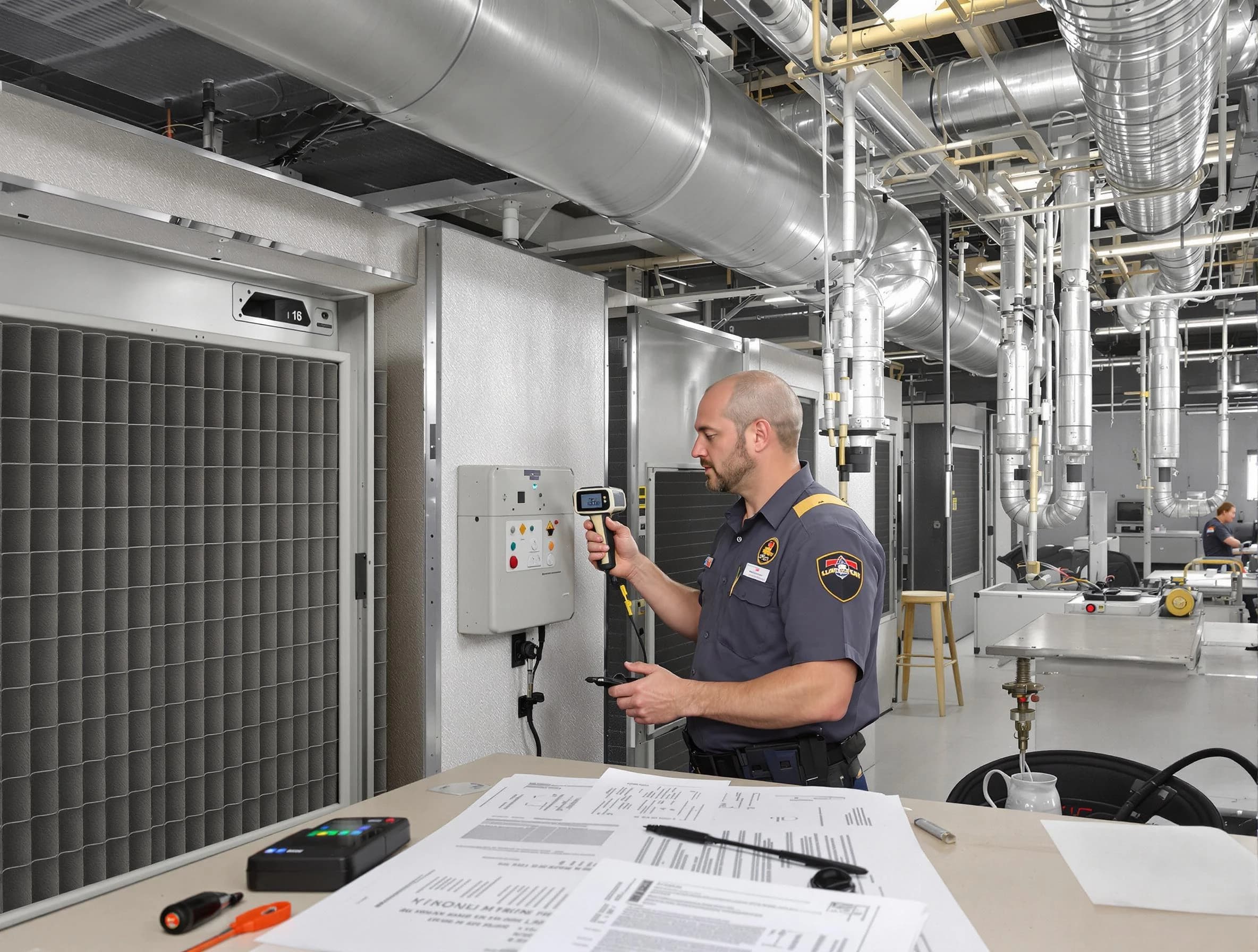 Professional filter system inspection by North Providence Air Duct Cleaning in North Providence