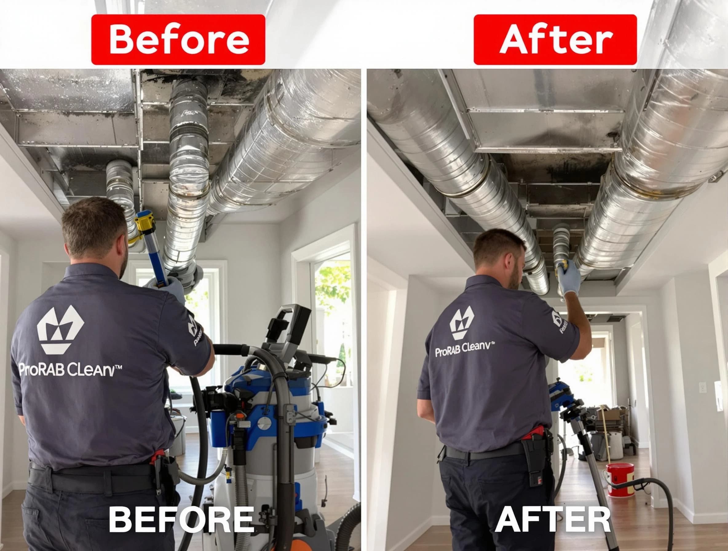 North Providence Air Duct Cleaning expert performing thorough residential duct cleaning in a North Providence home