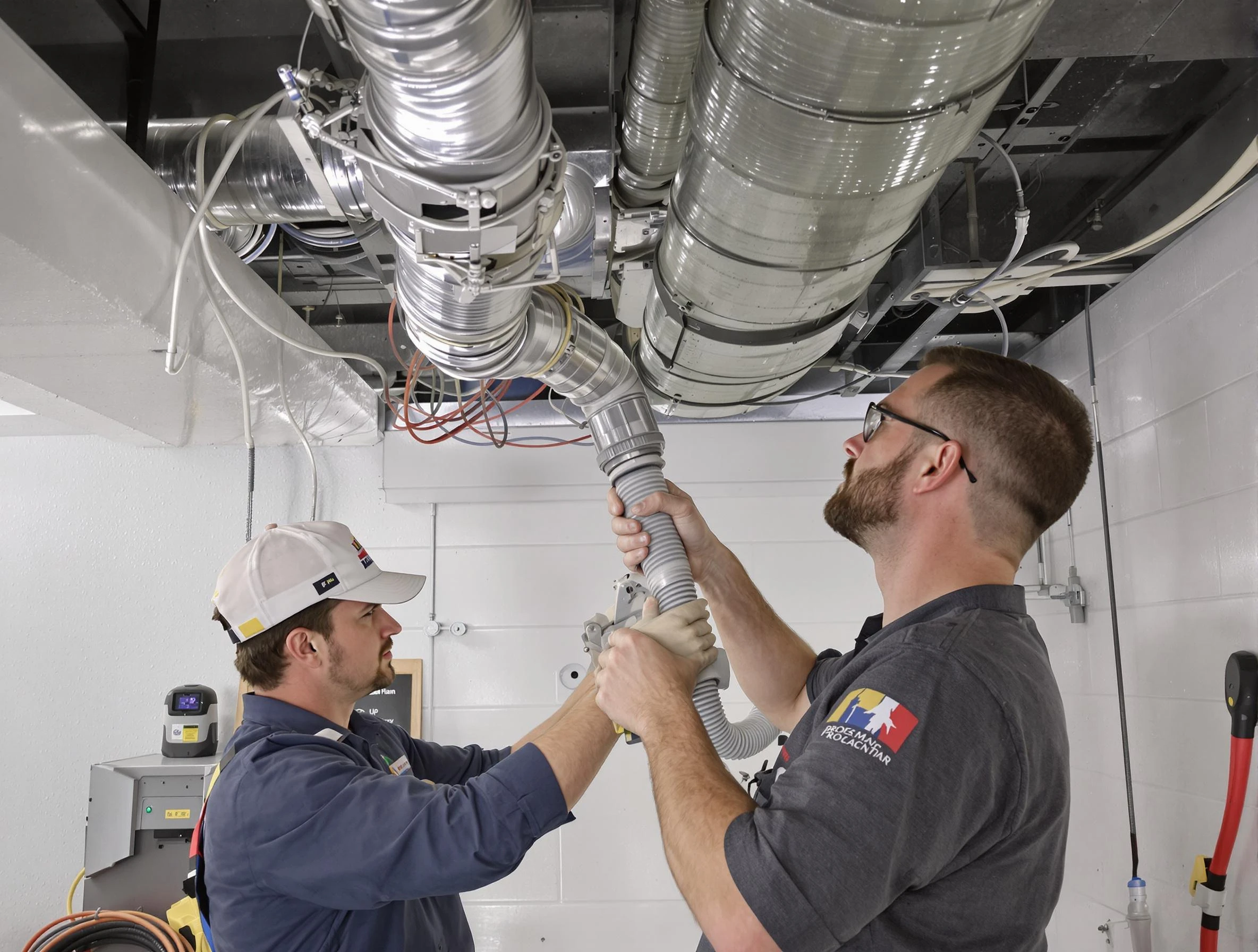 North Providence Air Duct Cleaning technician performing thorough AC duct cleaning in North Providence