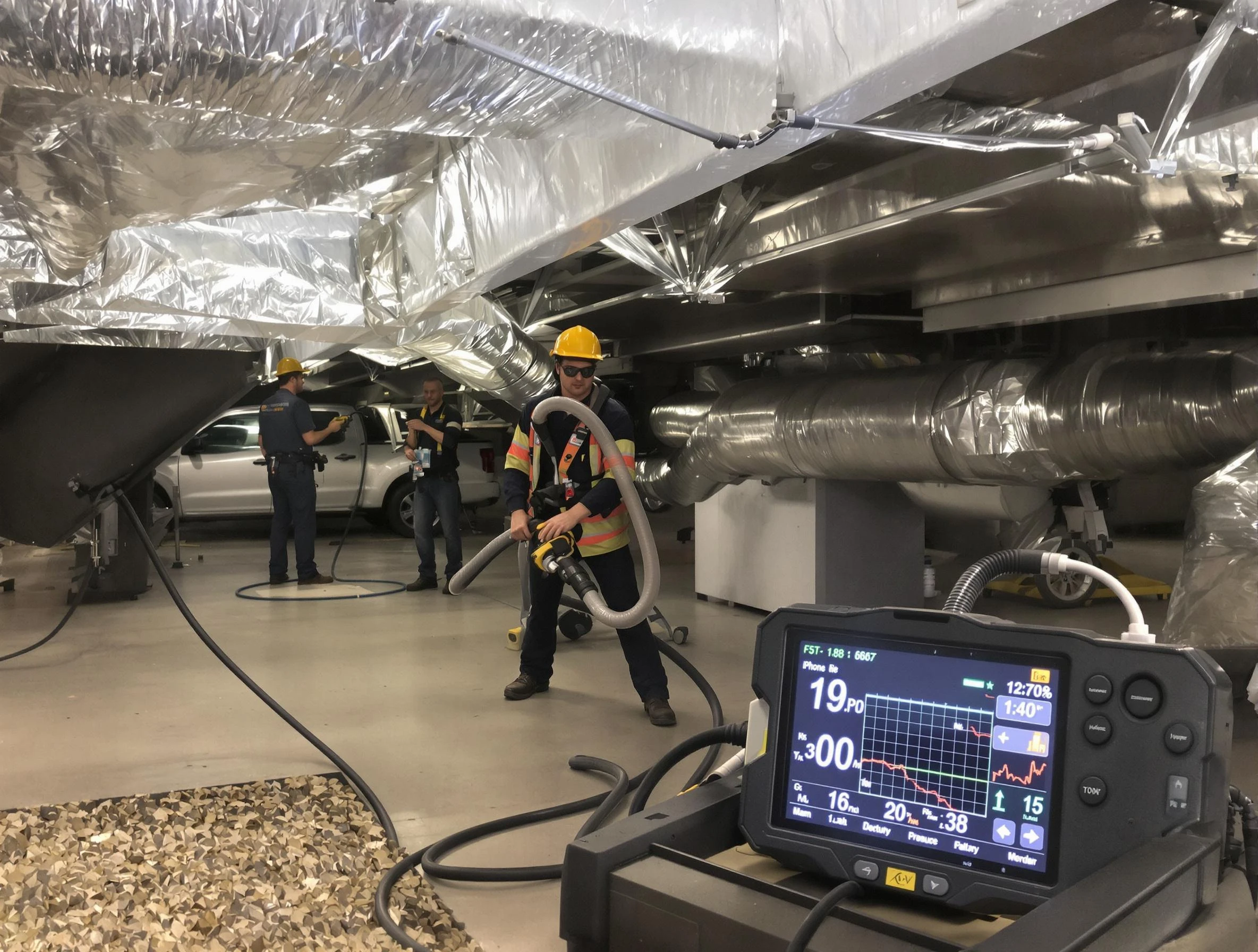 Professional negative pressure duct cleaning by North Providence Air Duct Cleaning in North Providence